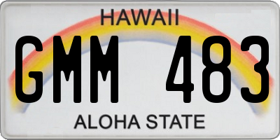 HI license plate GMM483
