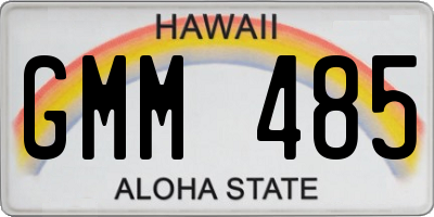 HI license plate GMM485