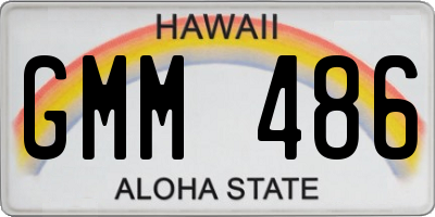 HI license plate GMM486