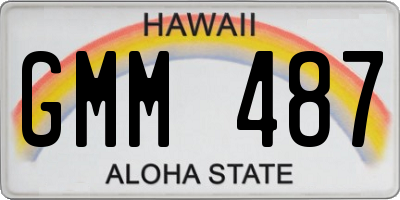 HI license plate GMM487