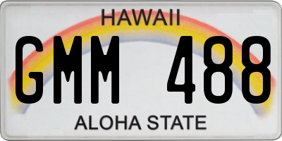 HI license plate GMM488