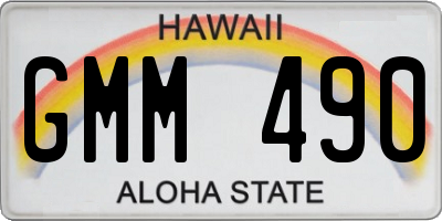 HI license plate GMM490