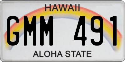 HI license plate GMM491