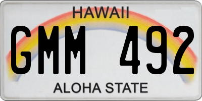 HI license plate GMM492