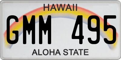 HI license plate GMM495