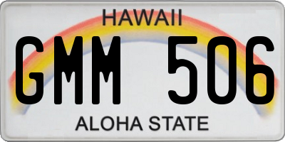 HI license plate GMM506