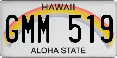 HI license plate GMM519