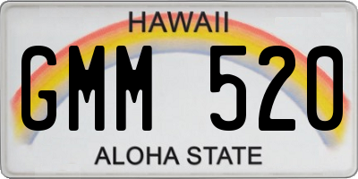 HI license plate GMM520