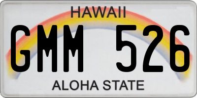 HI license plate GMM526