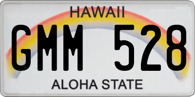 HI license plate GMM528