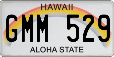 HI license plate GMM529