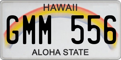 HI license plate GMM556