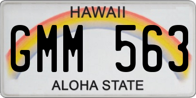 HI license plate GMM563