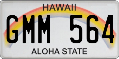 HI license plate GMM564