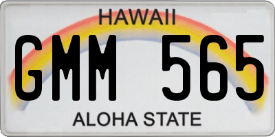HI license plate GMM565