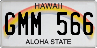 HI license plate GMM566