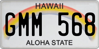 HI license plate GMM568