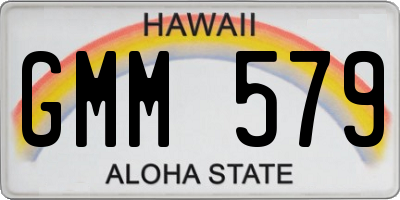 HI license plate GMM579