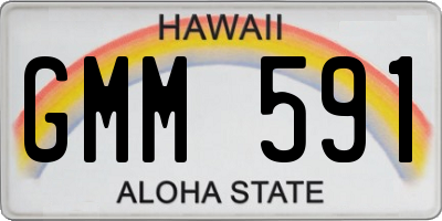 HI license plate GMM591