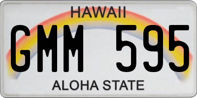 HI license plate GMM595