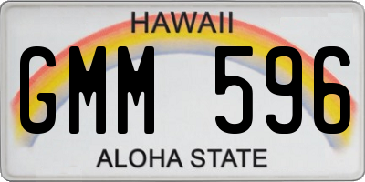 HI license plate GMM596