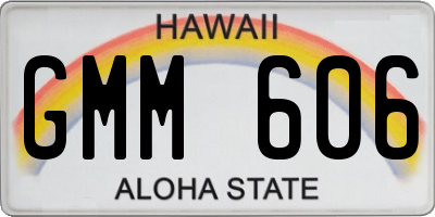 HI license plate GMM606