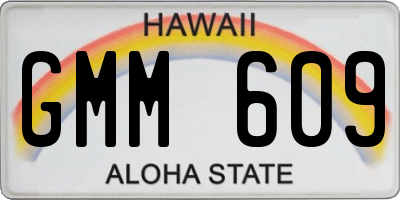 HI license plate GMM609