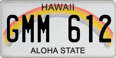 HI license plate GMM612