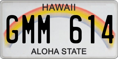 HI license plate GMM614