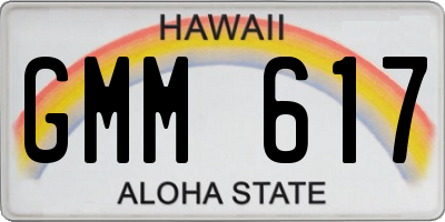 HI license plate GMM617