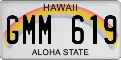 HI license plate GMM619