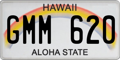 HI license plate GMM620