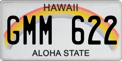 HI license plate GMM622