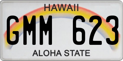 HI license plate GMM623