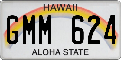 HI license plate GMM624