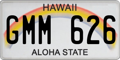 HI license plate GMM626