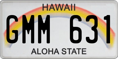 HI license plate GMM631