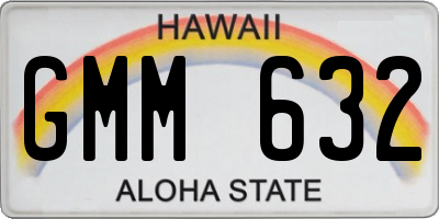 HI license plate GMM632