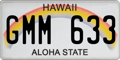 HI license plate GMM633