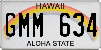 HI license plate GMM634