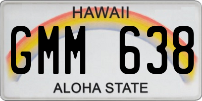 HI license plate GMM638