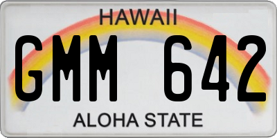 HI license plate GMM642