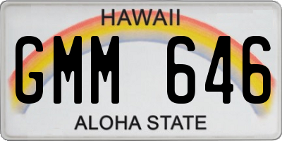 HI license plate GMM646