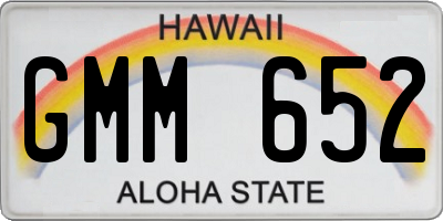 HI license plate GMM652
