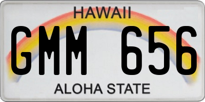 HI license plate GMM656