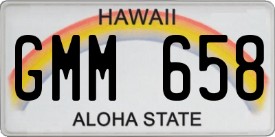 HI license plate GMM658