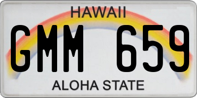 HI license plate GMM659