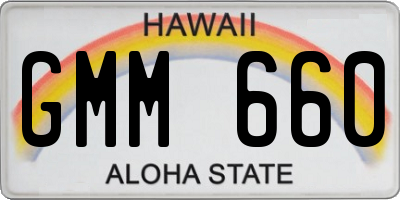 HI license plate GMM660