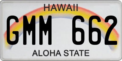 HI license plate GMM662