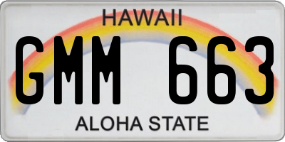 HI license plate GMM663